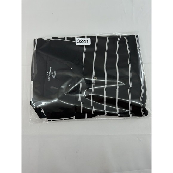Grand Slam Golf Men's Sz 2XL Black White Striped Short Sleeve Polo Shirt - Picture 8 of 8